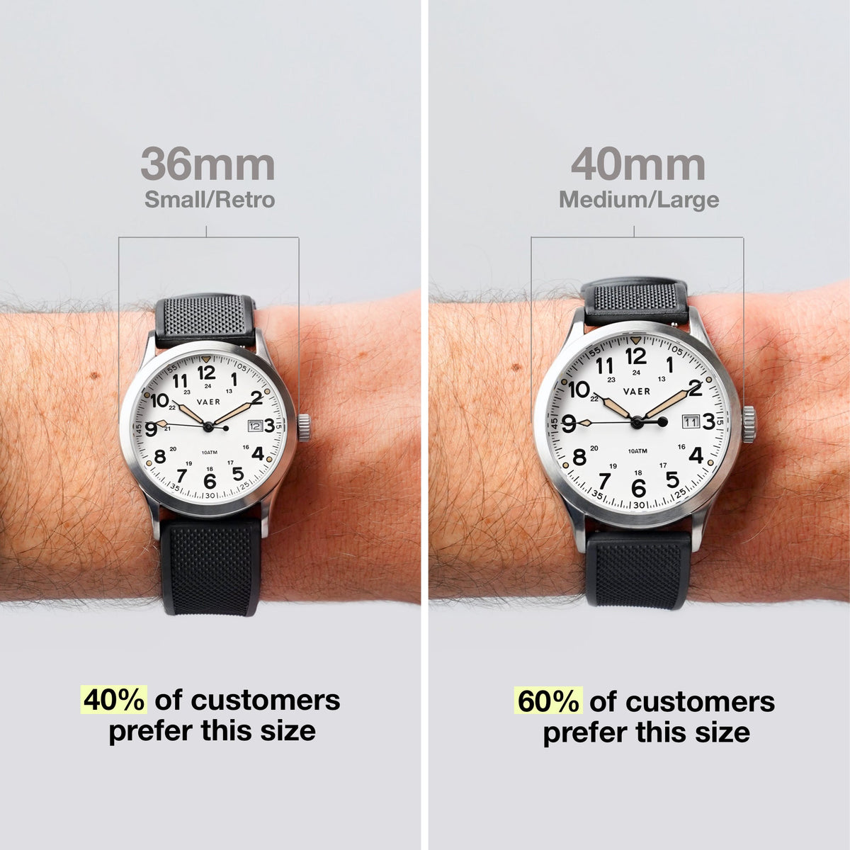 S5 Calendar Field White - 40mm Quartz